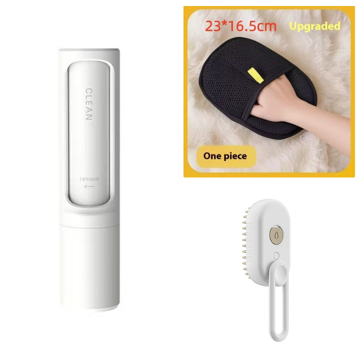 3-in-1 Electric Pet Grooming Brush with Steam and Spray for Cats and Dogs - Comb for Massage and Hair Removal