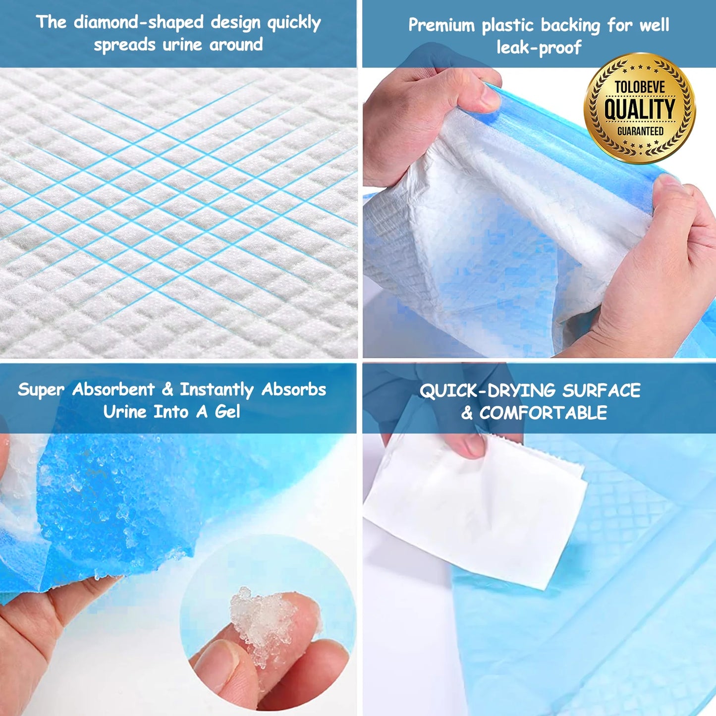 Disposable Dog and Puppy Training Pads, Size S, 13x18 Inches, 100 Count