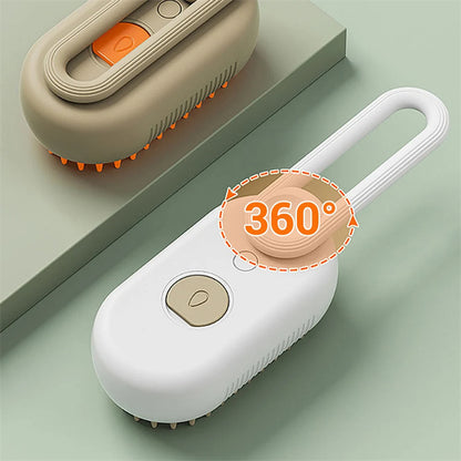 3-in-1 Electric Pet Grooming Brush with Steam and Spray for Cats and Dogs - Comb for Massage and Hair Removal