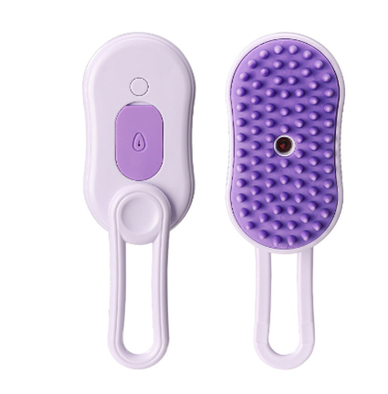 3-in-1 Electric Pet Grooming Brush with Steam and Spray for Cats and Dogs - Comb for Massage and Hair Removal