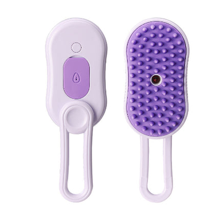 3-in-1 Electric Pet Grooming Brush with Steam and Spray for Cats and Dogs - Comb for Massage and Hair Removal