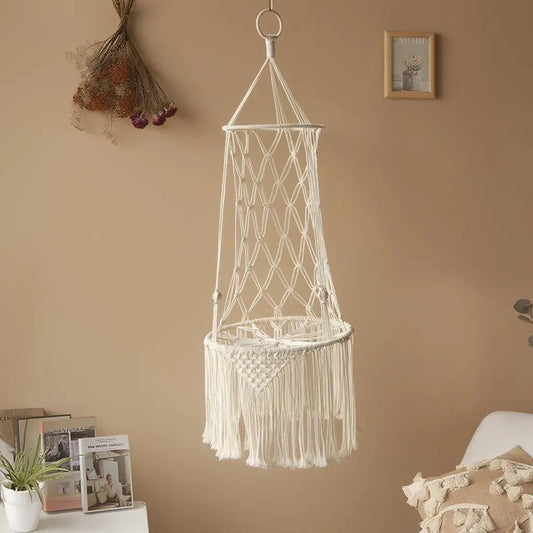 Handcrafted Macrame Cat Hammock – Bohemian Style Hanging Bed, Ideal Gift for Cat Enthusiasts