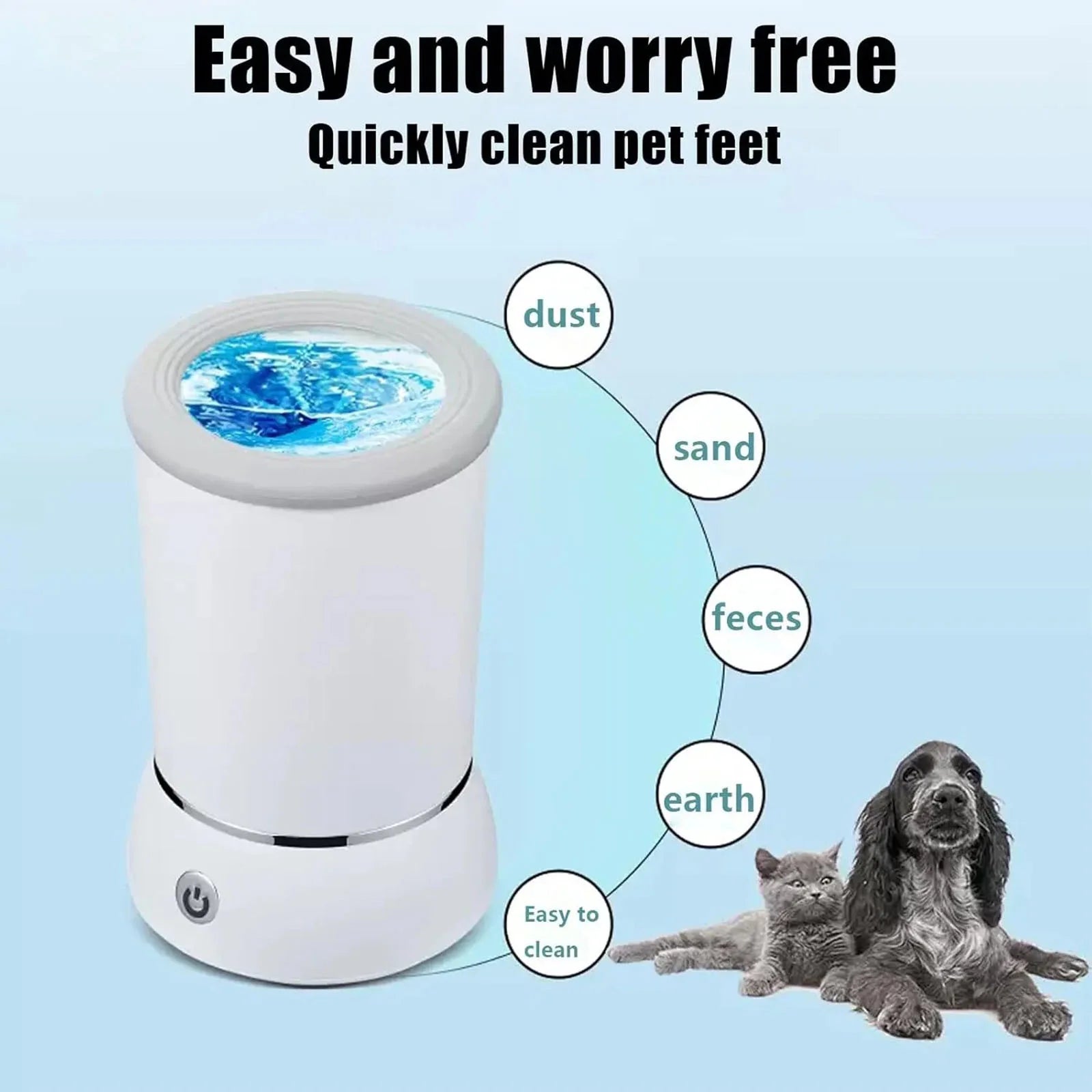 Revolutionize Pet Care with the GWAAMB Automatic Foot Washing Machine - Effortless Cleaning for Dogs and Cats!