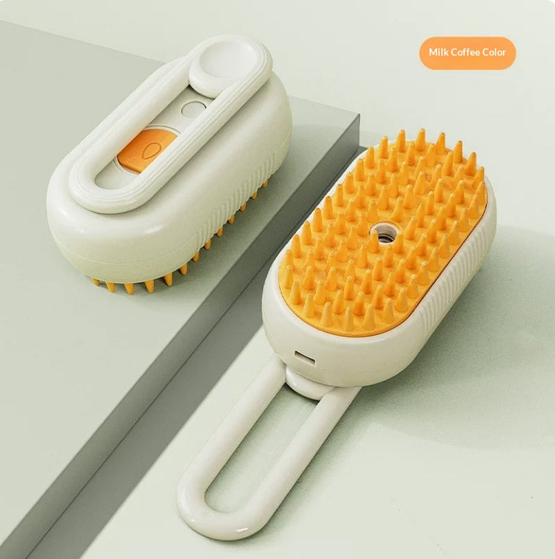 3-in-1 Electric Pet Grooming Brush with Steam and Spray for Cats and Dogs - Comb for Massage and Hair Removal
