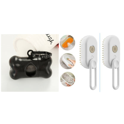 3-in-1 Electric Pet Grooming Brush with Steam and Spray for Cats and Dogs - Comb for Massage and Hair Removal