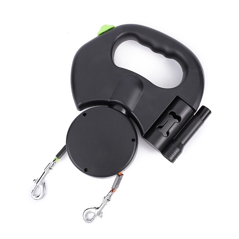 Retractable Reflective Leash for Small Dogs with 360° Swivel and Built-in Lighting