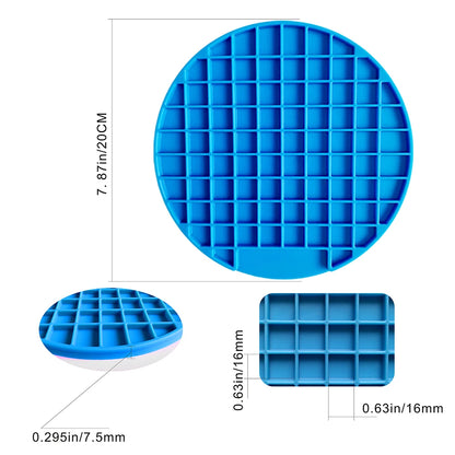Silicone Slow Feed Mat for Dogs and Cats - Lick Pad and Anxiety Reducing Food Container for Puppies