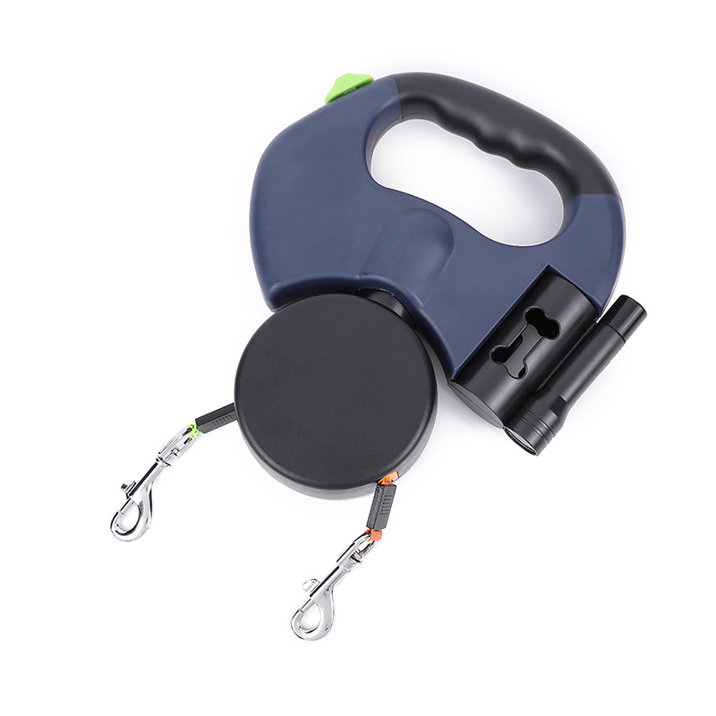 Retractable Reflective Leash for Small Dogs with 360° Swivel and Built-in Lighting
