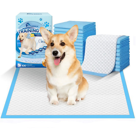 Disposable Dog and Puppy Training Pads, Size S, 13x18 Inches, 100 Count