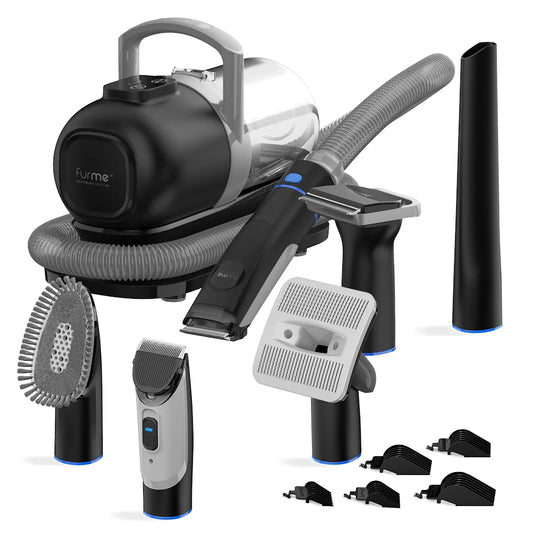 Furme Original Pet Grooming Vacuum Kit with 5 Versatile Tools for Dogs, Cats, and All Pet Fur Types